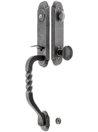 San Carlos Grip Wrought Steel Tubular Handleset.